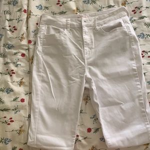 White high rise skinny jeans